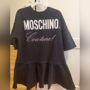 Moschino Black Couture T-Shirt Dress
